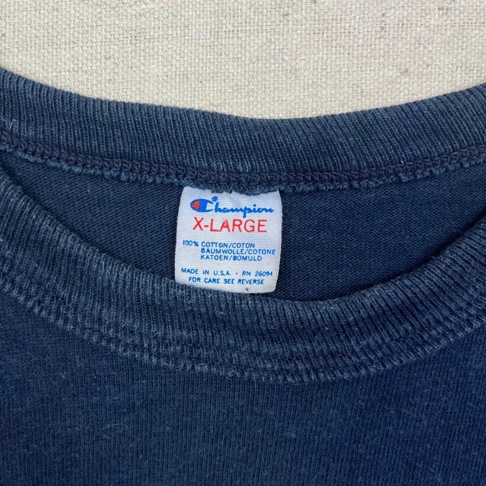 Vintage‎ 80s Champion Chicago Bears T Shirt Navy Blue Mens XL NFL Football Tee - Picture 3 of 8